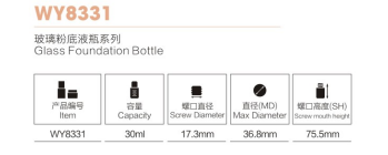 ファンデーション用蓋付き丸型化粧品パッケージ